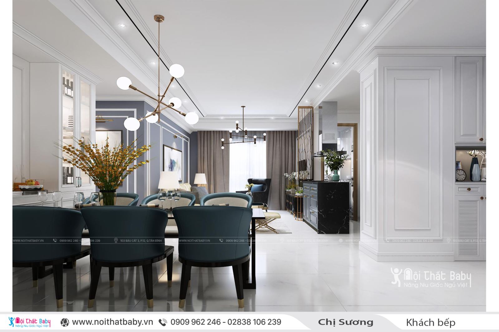 Nội Thất nguyên căn đẹp tại Emerald Celadon City 104m2